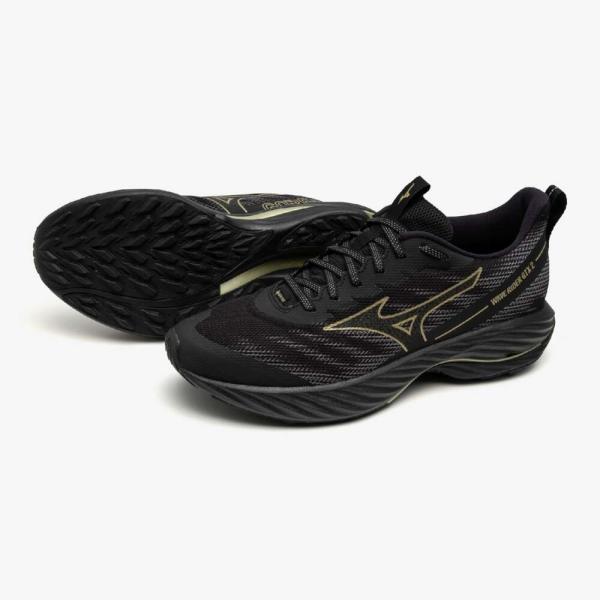 新品未使用 Mizuno ウェーブフィットトランプロ 27.0 黒/金 MIZUNO 在庫限り ミズノ ウエーブライダーGTX 2 ゴアテックス