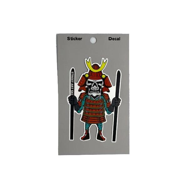カッティングステッカー 雪国 ガイコツ 骸骨 武者 スケルトン 和風 和柄 日本 JAPAN おしゃれ かっこいいスキーヤー・スノーボーダーに人気のおしゃれでかっこいいステッカー！スキー スノーボード ヘルメット 車 バイク パソコン スー...