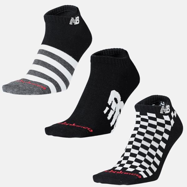 newbalance ニューバランス 3足組ソックス ショートレングス3Pソックス 靴下 ユニセックス 男女兼用 LAS55636 1個までメール便OK
