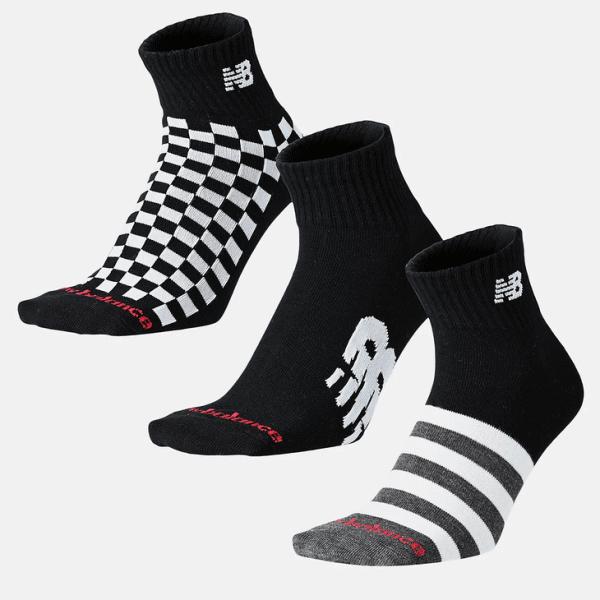 newbalance ニューバランス 3足組ソックス ミッドレングス3Pソックス 靴下 ユニセックス 男女兼用 LAS55637 1個までメール便OK