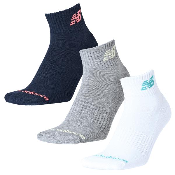 newbalance ニューバランス 3足組ソックス ミッドレングス3Pソックス 靴下 ユニセックス 男女兼用 LAS55637 1個までメール便OK