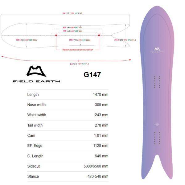 FIELD EARTH】フィールド アース 【G147】 2025-2026 MODEL