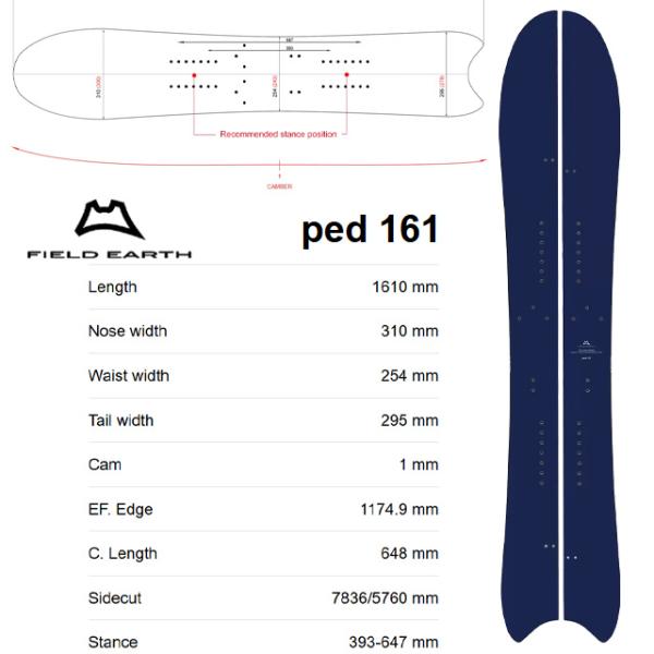 FIELD EARTH】 フィールド アース 【ped 161】 SPLITBOARD 2025-2026