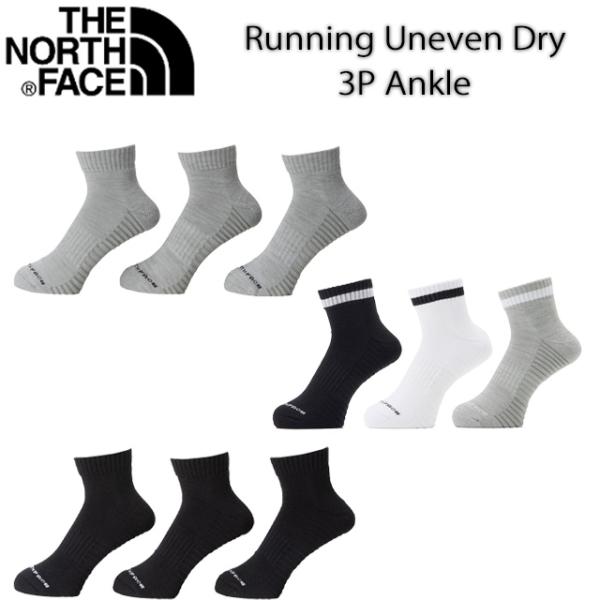 【THE NORTH FACE】 ザ・ノースフェイス 【Running Uneven Dry 3P Ankle】 ランニング アンイーブン ドライ 3P アンクル（ユニセックス） NN82605/靴下/ソックス