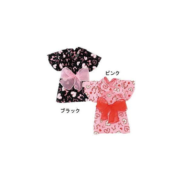 ポンポリース リボン柄 ユカタ 2号 (S) 3号 (M) 4号 (L) 5号 (2L) ピンク・ブラック 犬服 超小型犬〜小型犬用 浴衣 XL LL