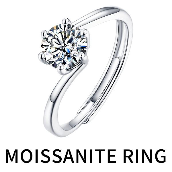 リング 指輪 レディース 1.0ct モアサナイト ホワイトデー プレゼント 