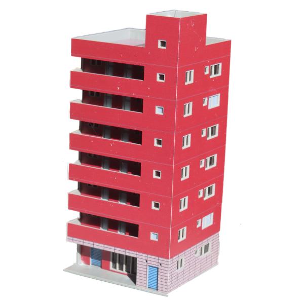 Nゲージ 都市型マンションB ストラクチャー（完成品）模型 マンション（ブラウン）｜製品情報｜製品検索｜鉄道模型
