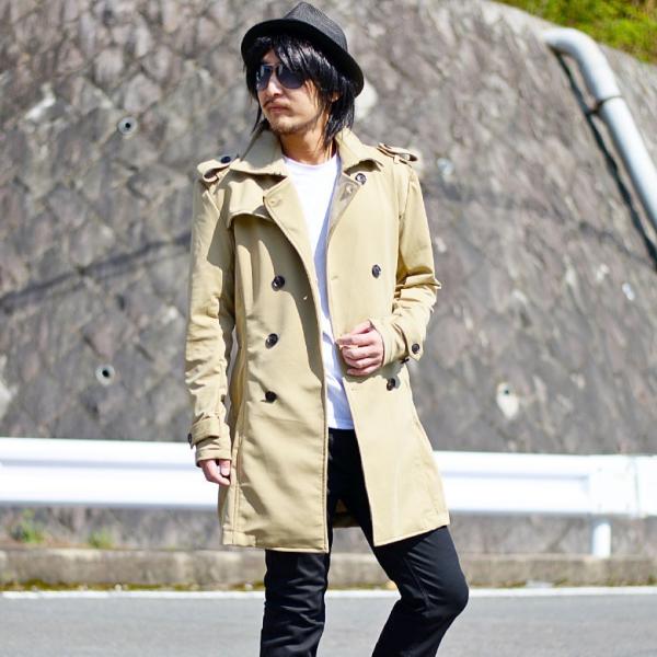 形状記憶ワイヤー襟ロングトレンチコート メンズコート トレンチコート ポンチ素材 ジャージ素材 ロングコート 長丈コート 黒コート 春服 春 カジュアル ビター Buyee Buyee 日本の通販商品 オークションの代理入札 代理購入