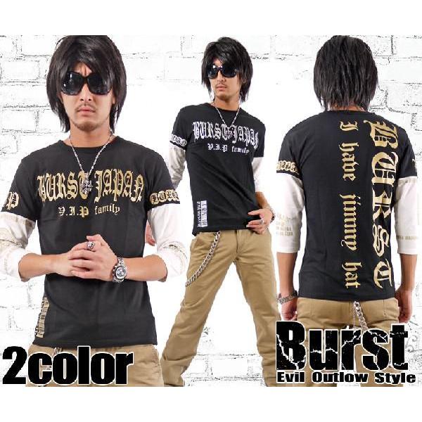 閉店セール】Tシャツ メンズ 6分袖Tシャツ 悪羅悪羅 ティーシャツ