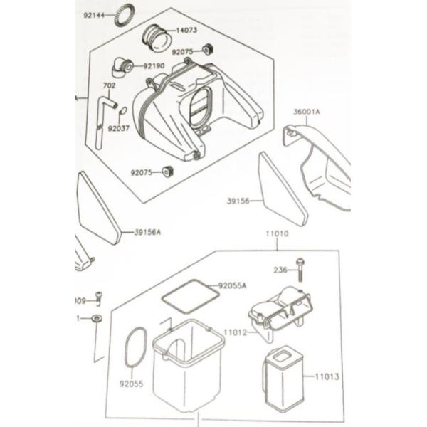 カワサキ ゼファー400(ZR400C) エアクリーナー(エアエレメント カワサキ ゼファー400(ZR400C) エアクリーナー(エアエレメント