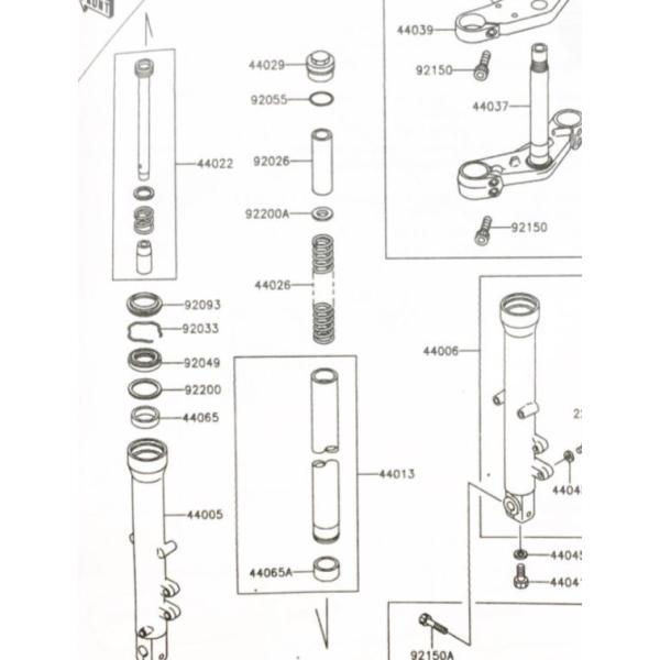カワサキ ゼファー400(ZR400C) フロントフォークオイルシ−ル カワサキ ゼファー400(ZR400C) フロントフォークオイルシ−ル