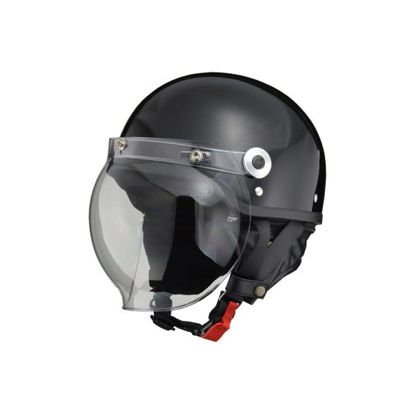 リード工業 （LEAD） バブルシールド付ハーフヘルメット CR760 BK／OR フリー リード工業 LEAD CR-760 ハーフヘルメット＆バブルシールド