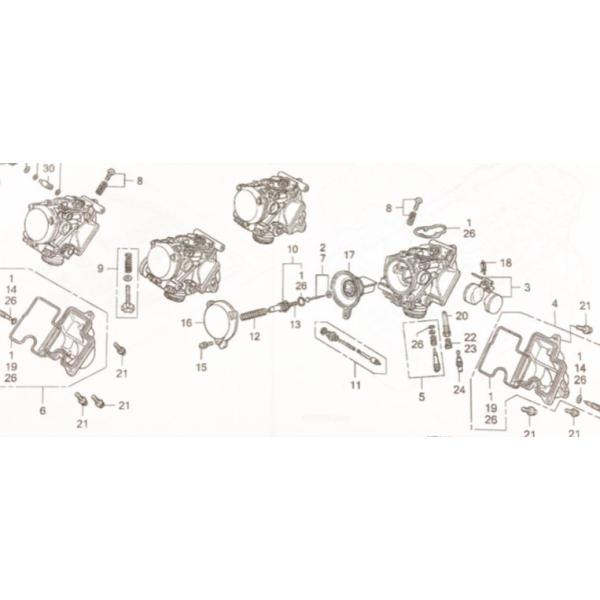 ホンダ（HONDA） ホーネット250(MC31) フロートバルブ (ニードルバルブ