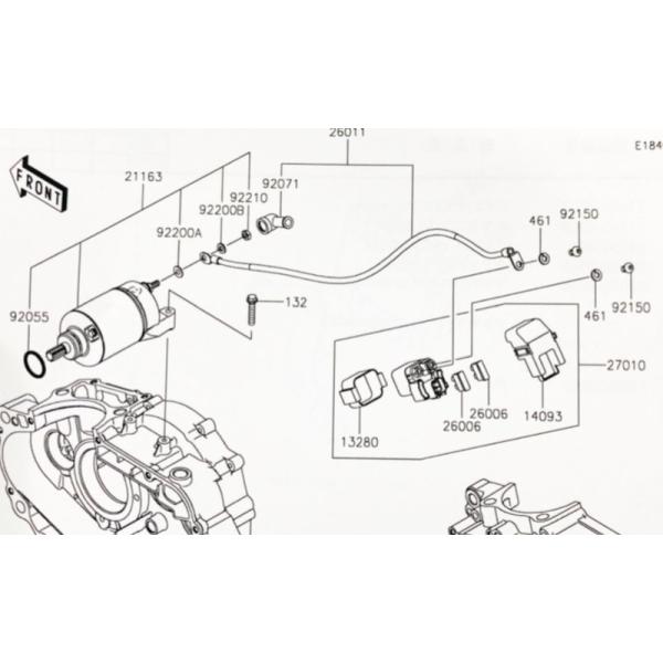 カワサキ（Kawasaki） ニンジャ250SL(BX250A) スターターリレー