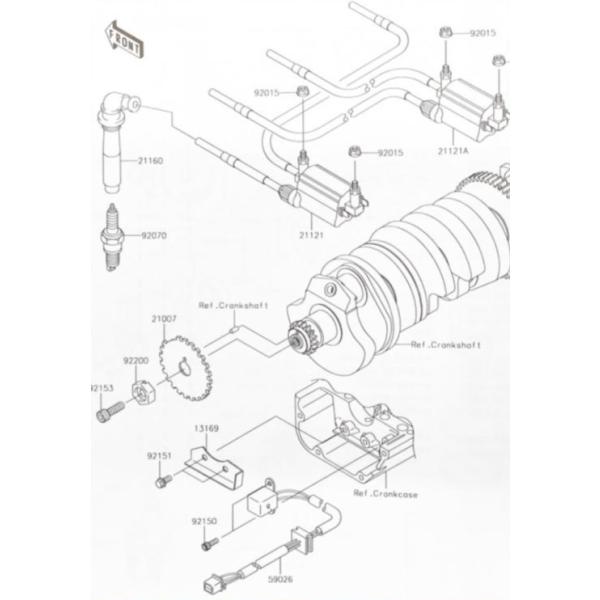 カワサキ（Kawasaki） ZRX1200 DAEG(ZRT20D) パルシングコイル 図中