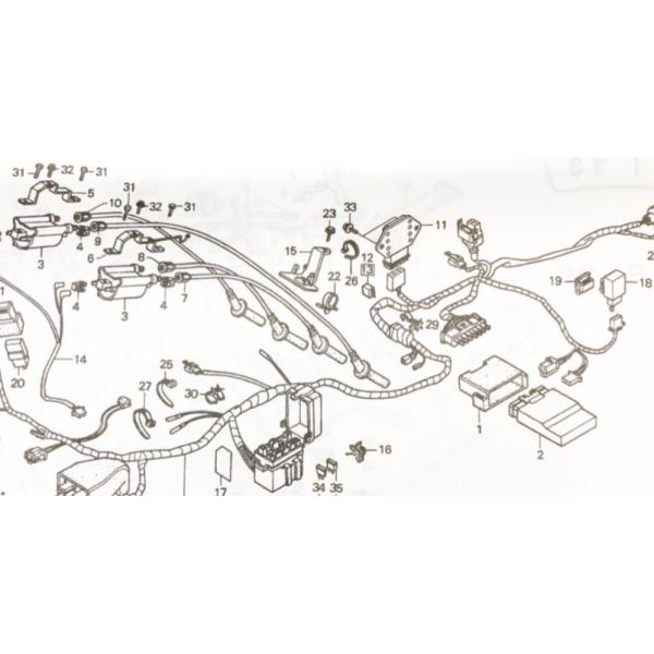ホンダ（HONDA） CBR250RR(MC22) イグニッションコイル 1台分 図中(3番
