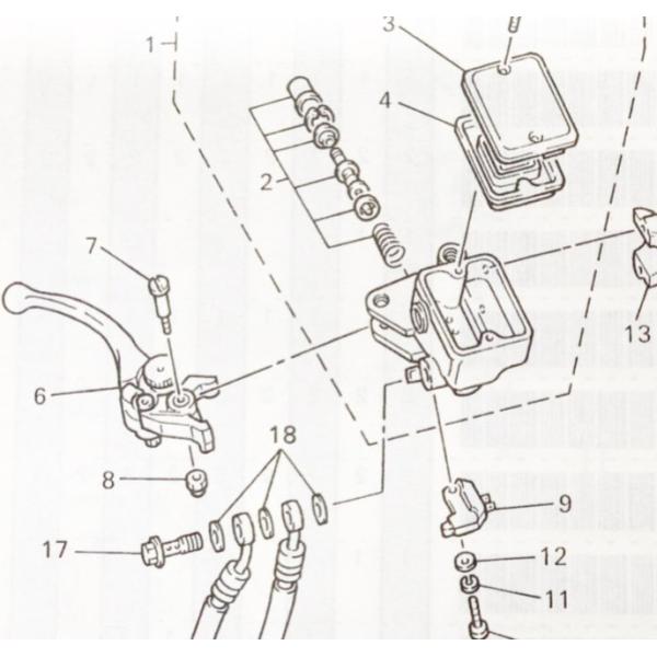 ブレンボ 製 フロントブレーキマスターシリンダASSY/未使用/xjr/sr等 ヤマハ発動機 XJR1300(RP01J) フロントマスターシリンダーインナー