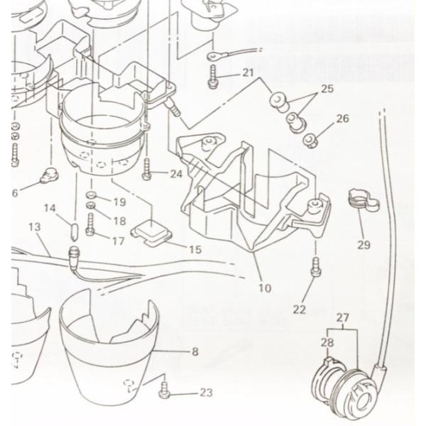ヤマハ発動機 XJR1300(RP01J) スピードセンサー 図中(27番) 4YR