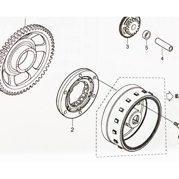 HONDA CBR400F スターティングクラッチ ホンダ [Y-250331-21] ホンダ（HONDA） ホンダ純正部品 28125-K64-N01 アウターCOMP、スター
