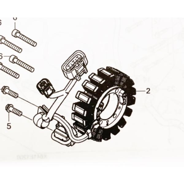 ホンダ純正部品 31120-K64-N01 ステーター(ジェネレーター) 図中(2