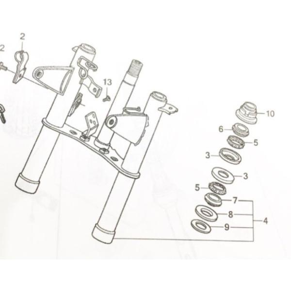 ホンダ モンキー50周年スペシャル(AB27) 白/赤用フロント