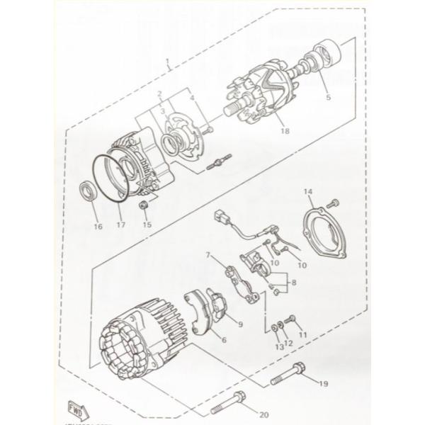 XJR1300レギュレータ新品、ブラシホルダ新品 sps310_1838k-36y-81910-50