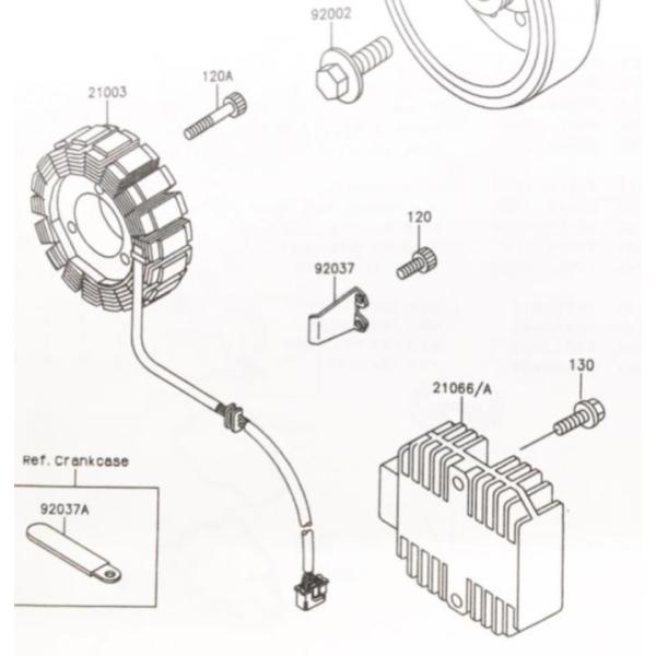 バリオス1型部品 カワサキ（Kawasaki） バリオス(ZR250A) 〜A3(〜1993年モデル