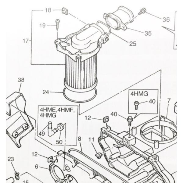 ヤマハ発動機 XJR400/R(4HM) エアクリーナーエレメント (エア
