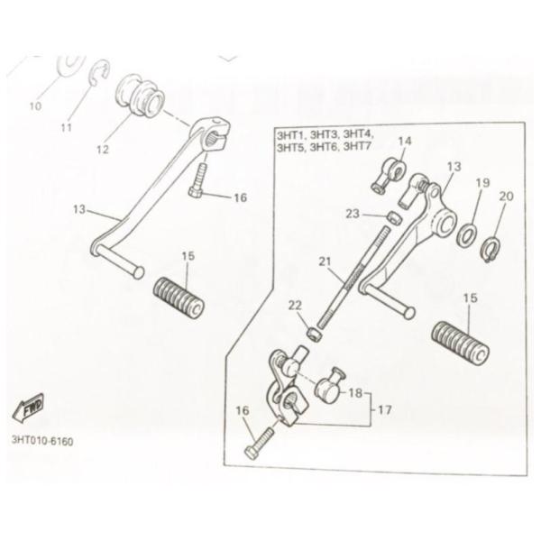 ヤマハ発動機 SR400(1JR) 3HT7まで チェンジペダル(シフトペダル ヤマハ発動機 SR400(1JR) 3HT7まで チェンジペダル(シフトペダル