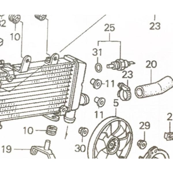 ホンダ（HONDA） VTR1000F(SC36) サーモスイッチ 図中(25番) 37760-MT2