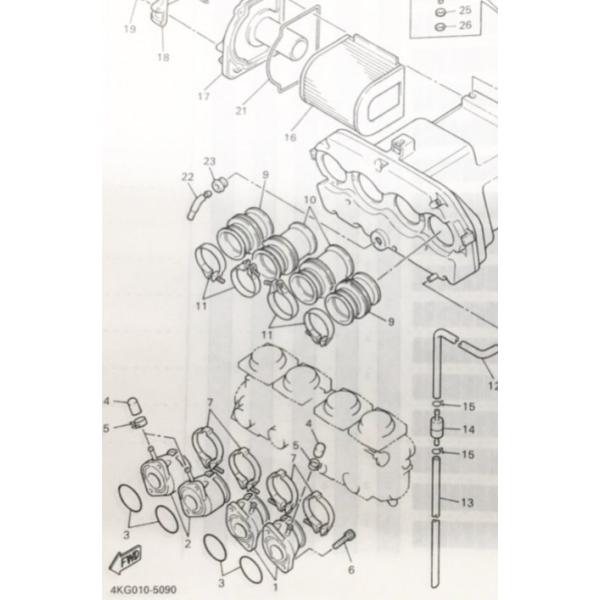 アクセサリー 4キロ　まとめ売り ヤマハ発動機 XJR1200/R(4KG) インシュレーター＆Oリング 1台分