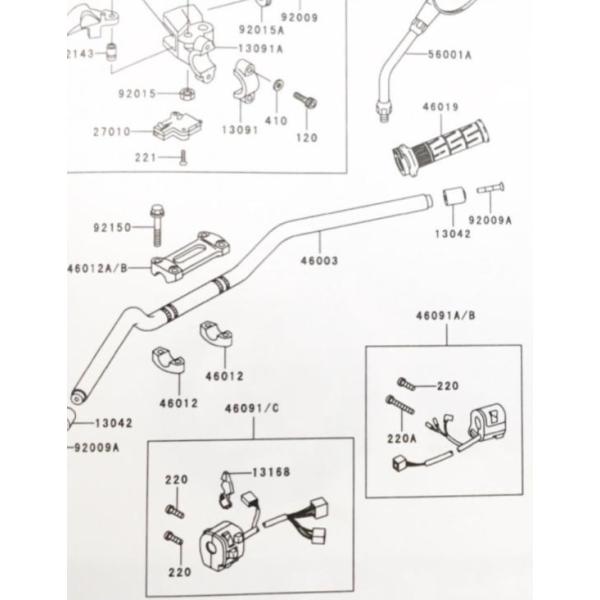 カワサキ（Kawasaki） バリオス2(ZR250B) 車体番号ZR250B-014000まで
