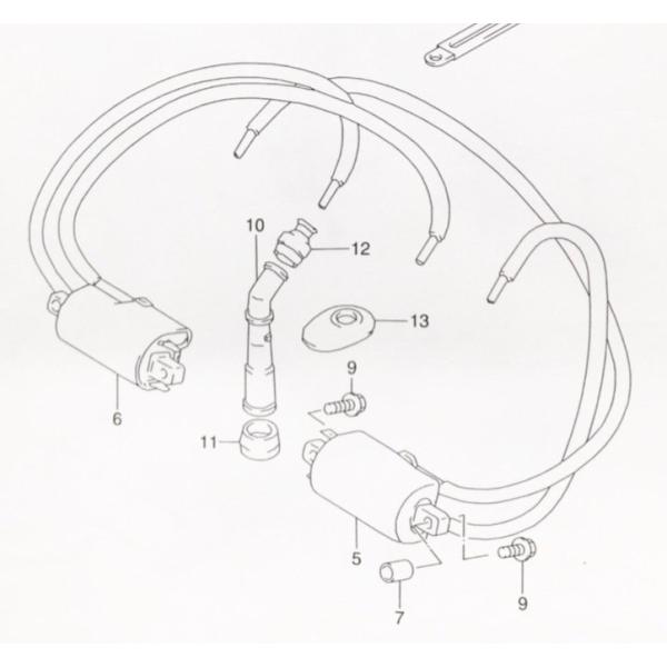 スズキ純正部品　イナズマ400(GK7BA)　イグニッションコイル　1台分　図中(5＆6番)　33410-03F00　33420-03F00　　　販売内容は以下になります。●図中(5＆6番)　33410-03F00　33420-03F00　...