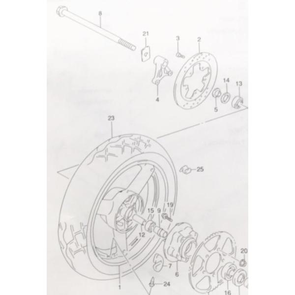 スズキ イナズマ400(GK7BA) リヤハブダンパー (リアハブダンパー