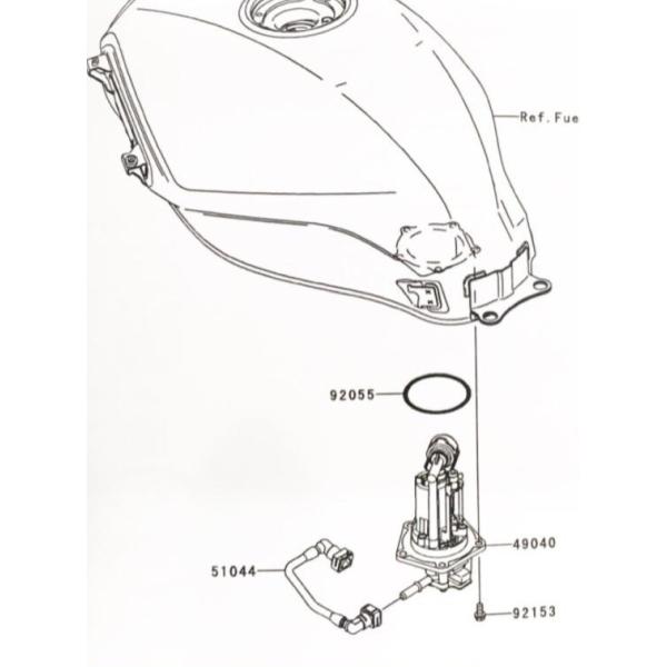 カワサキ ULTRA250X 2008年モデル 純正 ポンプ(フューエル カワサキ ULTRA250X 2008年モデル 純正 ポンプ(フューエル