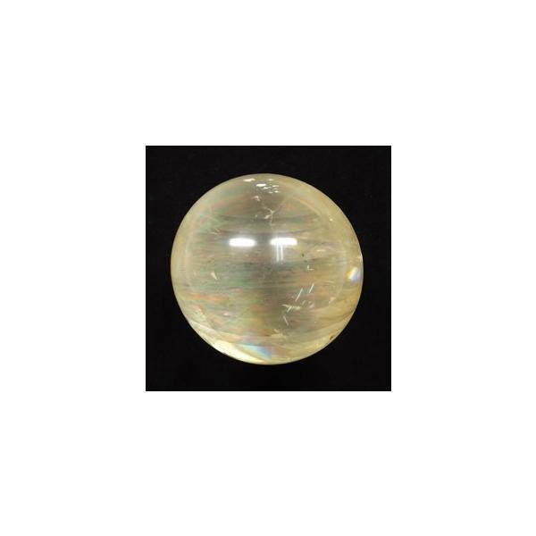 イエローカルサイト 丸玉 台座付き 直径 約63mm