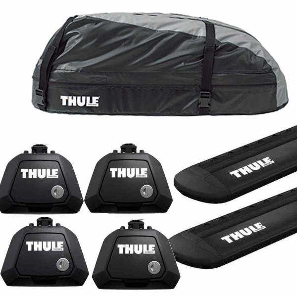 THULE 1台分set AUDI A4 Allroadquattro DBA-8KCDNA系 ルーフレール付車 th710410 th7113B   th60