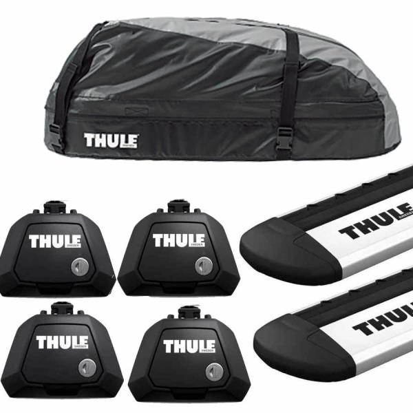 THULE 正規保証付品 アウディ:A4:オールロードクワトロ DBA-8KCDNA系 RR付車 th710410 th7113 th6011-1台分set