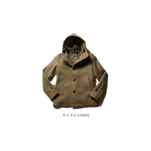 スライバーウールニットスランティングフードジャケット 売り出し メンズ アウター Audience オーディエンス