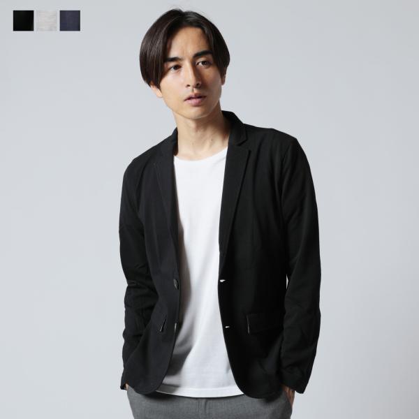 テーラードジャケット メンズ 吸湿速乾 鹿の子 2ボタン ジャケッ