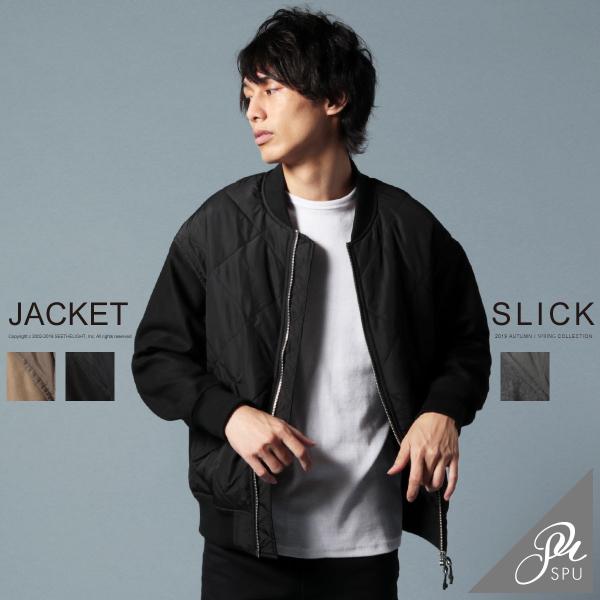 キルティング ジャケット メンズ 秋 冬 M L 中綿 前身ダイヤ 切り替え