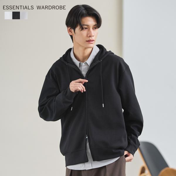 essentials パーカー　新品　sサイズ ESSENTIALS WARDROBE パーカー ジップパーカー メンズ ポンチ 長袖
