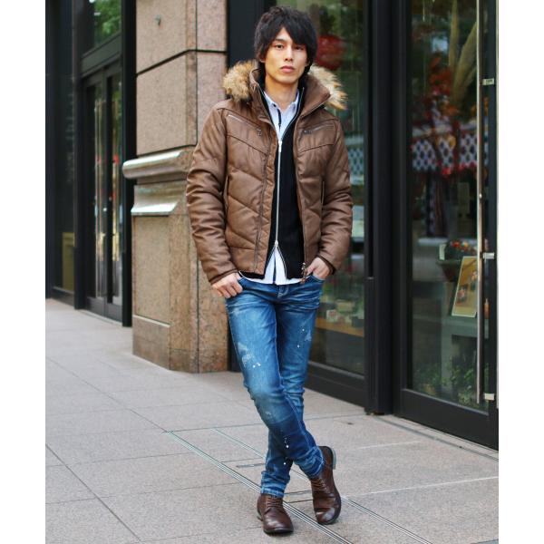 ポイント10倍 ダウンジャケット メンズ アウター Puレザーフェイクファー バイクジャケット 防寒 冬 冬服 Buyee Buyee Japanese Proxy Service Buy From Japan Bot Online