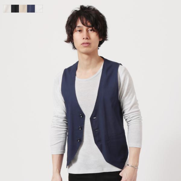 メンズ 春 夏 秋 ベスト メンズファッション 綿 麻 ストレッチ ジレ ベスト 重ね着 レイヤード Spu スプ Buyee 日本代购平台 产品购物网站大全 Buyee一站式代购 Bot Online