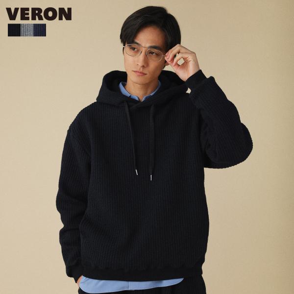 【セットアップ対応】 パーカー メンズ プルパーカー 秋 冬 秋服 冬服 日本製 国産 尾州 コットンキルト フード プルオーバー 長袖 ドロップショルダー 伸縮性