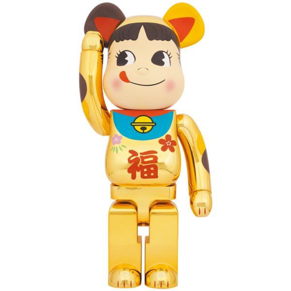 新品】1週間以内発送 BE@RBRICK 招き猫 ペコちゃん 福 金メッキ 1000 