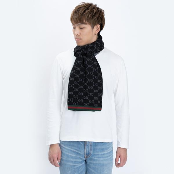 グッチ マフラー ユニセックス ウール ブラック ウェブ メンズ レディース Gucci 3g6 1062 新品 正規品 Gucci 1062 Zokzok 通販 Yahoo ショッピング