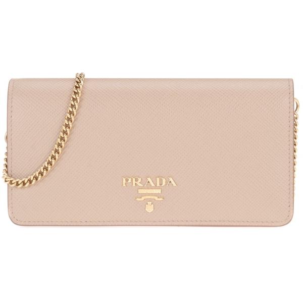 プラダ ショルダーバッグ チェーンウォレット 財布 ベージュ PRADA