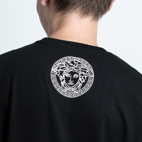 ヴェルサーチ VERSACE Tシャツ カットソー メンズ 半袖 ブラック 黒