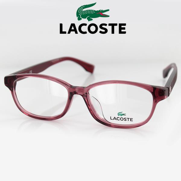 メガネ ラコステ 眼鏡 フレーム L2837A 513 50サイズ スクエア パープル ユニセックス 男女兼用 LACOSTE ワニマーク PC用メガネ伊達メガネ ブルーライトカット